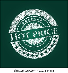 Hot Price written with chalkboard texture
