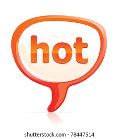 hot product vector web icon speech balloon