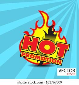 Hot promotion sticker  with flames