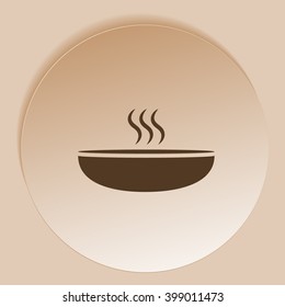 Hot proper meal plate vector illustration icon