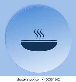 Hot proper meal plate vector illustration icon