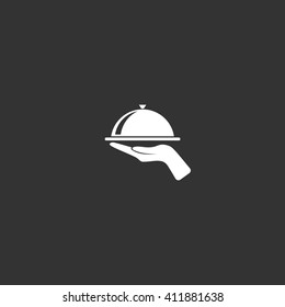 Hot proper meal plate vector illustration icon