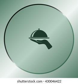 Hot proper meal plate vector illustration icon