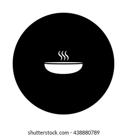 Hot proper meal plate vector illustration icon