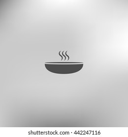 Hot proper meal plate vector illustration icon