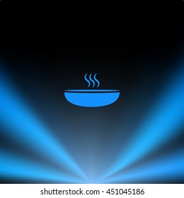 Hot proper meal plate vector illustration icon