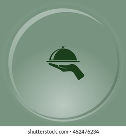Hot proper meal plate vector illustration icon