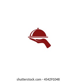 Hot proper meal plate vector illustration icon