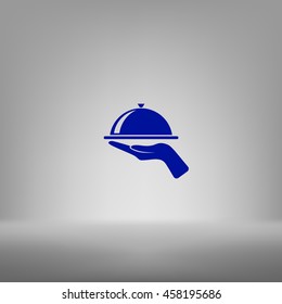 Hot proper meal plate vector illustration icon