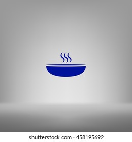 Hot proper meal plate vector illustration icon
