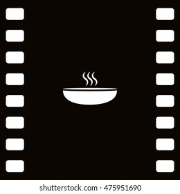 Hot proper meal plate vector illustration icon
