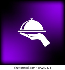 Hot proper meal plate vector illustration icon