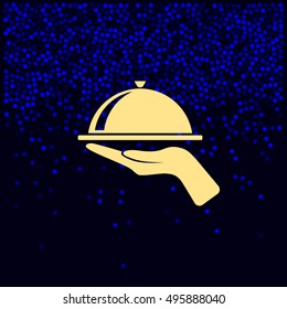 Hot proper meal plate vector illustration icon