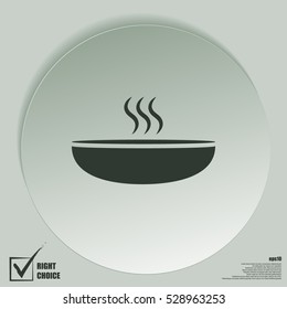 Hot proper meal plate vector illustration icon