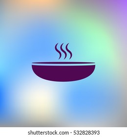 Hot proper meal plate vector illustration icon