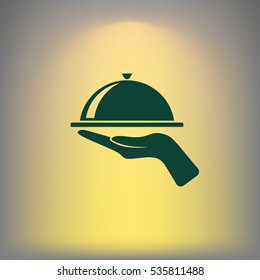 Hot proper meal plate vector illustration icon