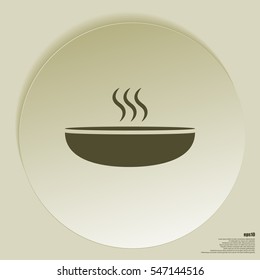 Hot proper meal plate vector illustration icon