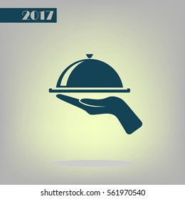 Hot proper meal plate vector illustration icon
