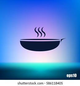 Hot proper meal plate vector illustration icon