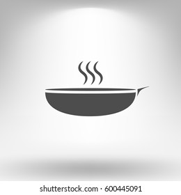 Hot proper meal plate vector illustration icon