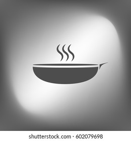 Hot proper meal plate vector illustration icon