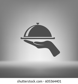 Hot proper meal plate vector illustration icon