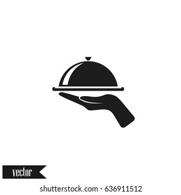 Hot proper meal plate vector illustration icon