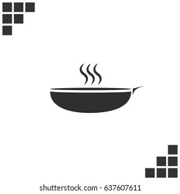 Hot proper meal plate vector illustration icon