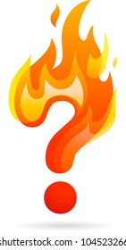 Icono de signo de interrogación en caliente