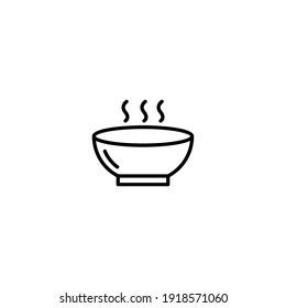 Hot ramen icon, noodle soup bowl icon vector for web, computer and mobile app