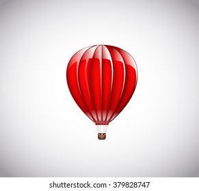 Hot red air balloon