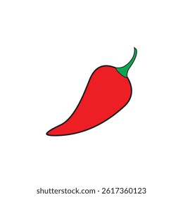 Hot red chili logo vector and symbol design