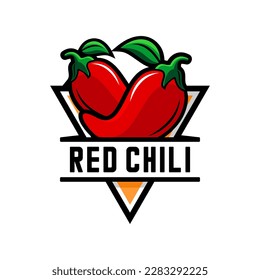 diseño vectorial de chile rojo caliente en fondo blanco