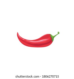 scharfe Chilischoten. Brennendes Gemüse. Flacher Cartoon Design-Stil. Einzelne Vektorgrafik, einzeln auf weißem Hintergrund.