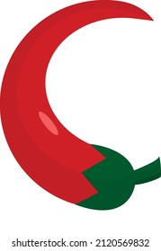 Hot and red pepper illustration