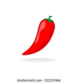 Hot red pepper logo illustration