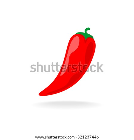 Hot red pepper logo illustration