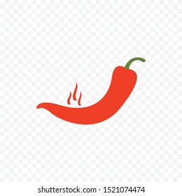 Hot red pepper vector icon