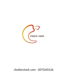 hot red pepper vector logo