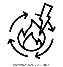 Hot Reloading Icon Line Style For Various Design Purposes