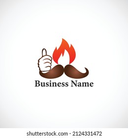 Diseño de logotipos en restaurantes calientes, cuchara, vectores, EPS
