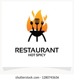 Hot Restaurant Logo Template Design Vector Inspiration. Icon Design