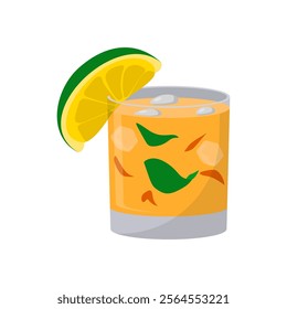 Hot in Rio, Cocktails Vector illustration, Isolated