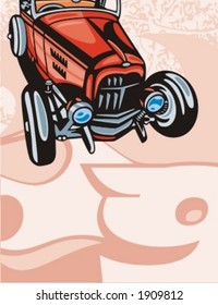 Hot-Rod-Hintergrundserie.