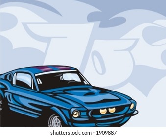 Hot-Rod-Hintergrundserie.