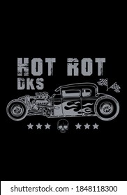 Hot rod car with bathtubs