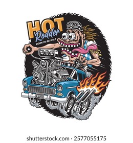 Hot Rod Cartoon Vector Graphics