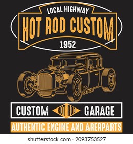 Hot Rod Custom American Garage Tshirt Design 