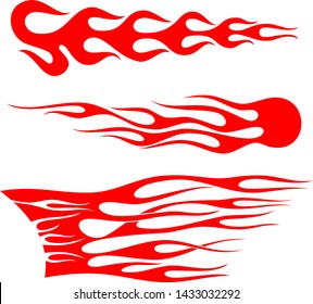 Hot rod flames, Flames Stickers, Flames decals, Fire Abstract Design