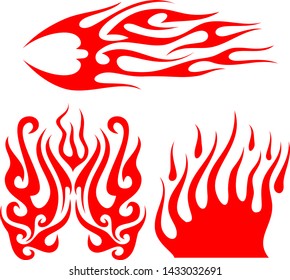 Hot Rod Flames Flames Stickers Flames Stock Vector (Royalty Free ...